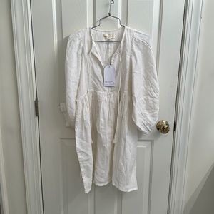 Daughters of India Kyra mini dress in white gauze size xs NWT